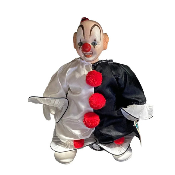 Pre-owned Victoria Ashlea Originals 1985 Musical Porcelain 12" Clown Doll - Picture 1 of 12